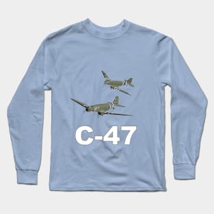 C47 Aircraft Long Sleeve T-Shirt